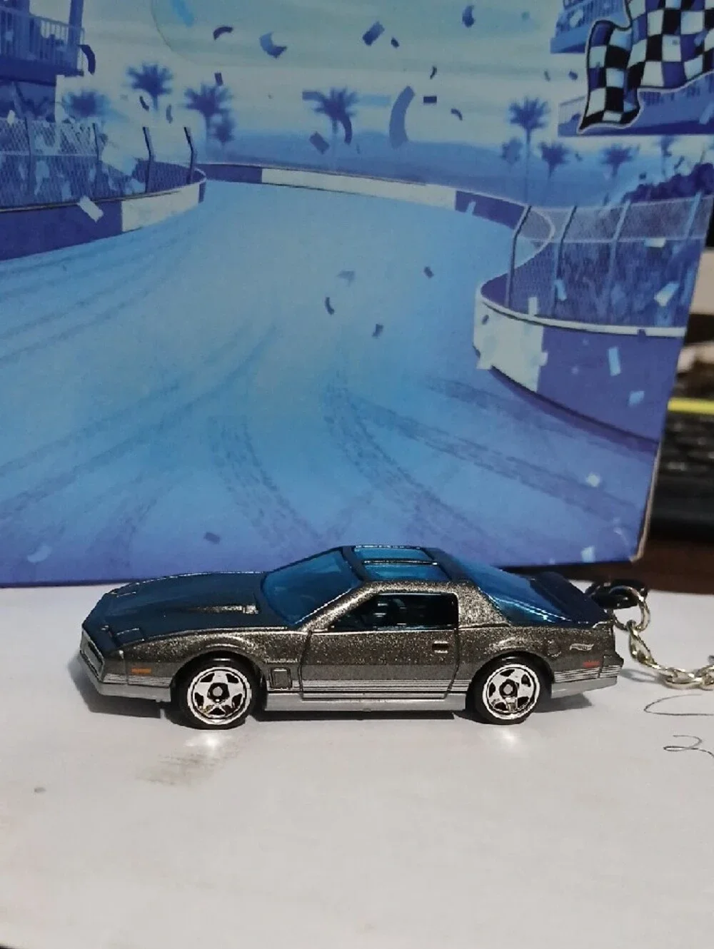 Keychain Made From Hot Wheels Silver Series 1984 Pontiac Firebird Die-Cast